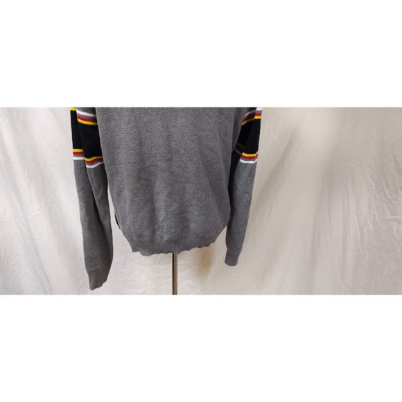 Guess Los Angeles Denim Mens Large Grey Spellout 1/4 Zip Cotton Sweater - Picture 10 of 13